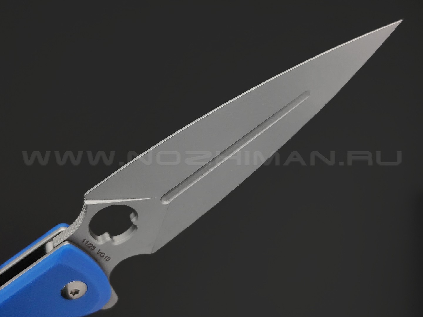 Daggerr нож Arrow Blue BB сталь VG-10 bead-blast, рукоять G10 blue