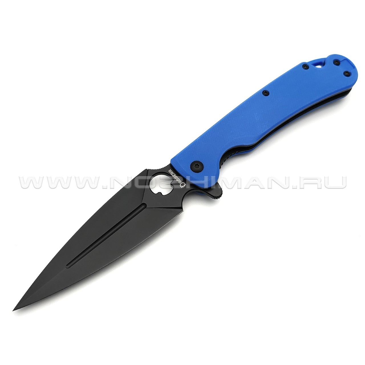 Daggerr нож Arrow Flipper сталь D2 DLC, рукоять G10 blue