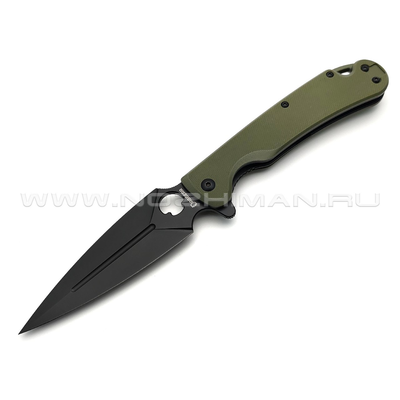 Daggerr нож Arrow Flipper сталь D2 DLC, рукоять G10 olive