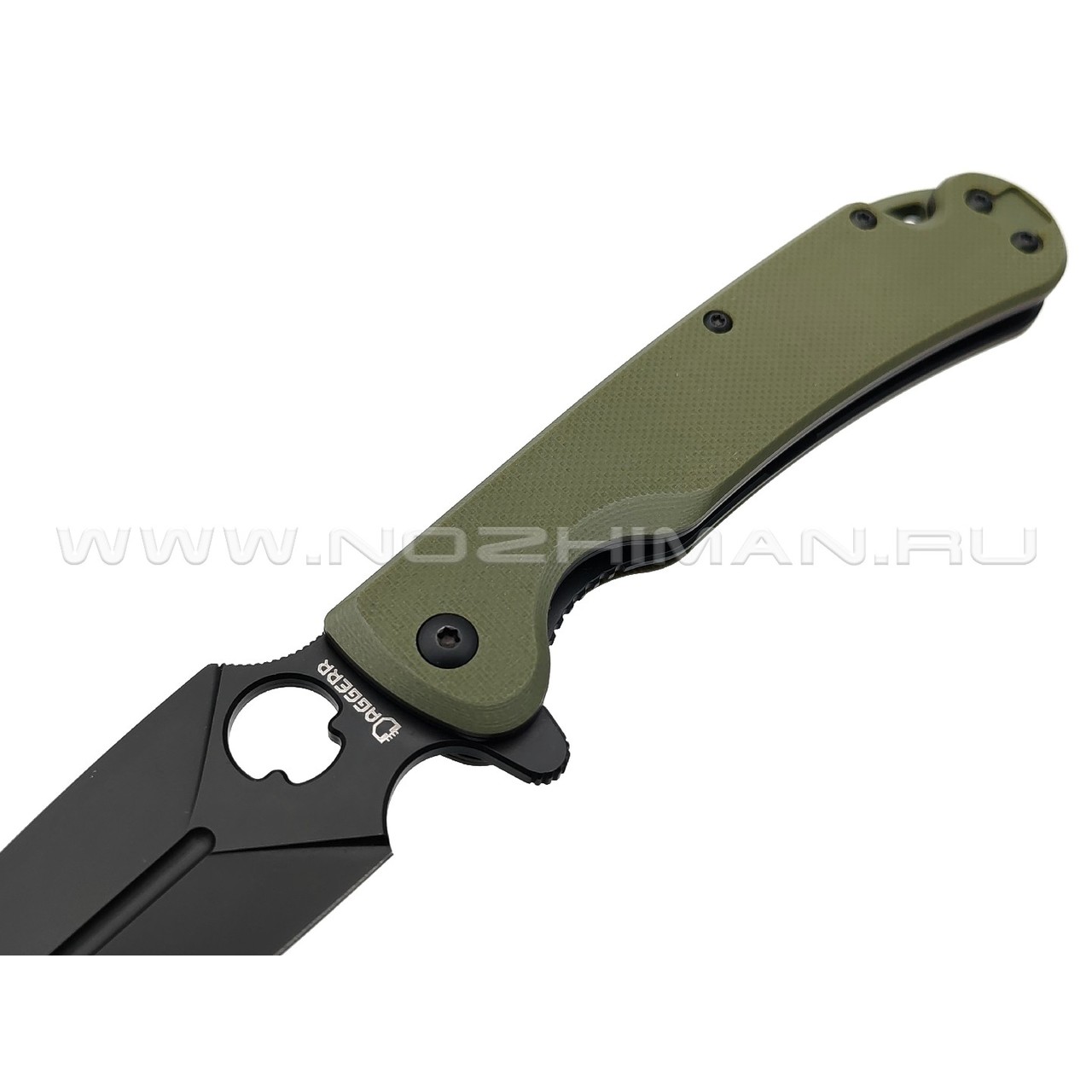 Daggerr нож Arrow Flipper сталь D2 DLC, рукоять G10 olive