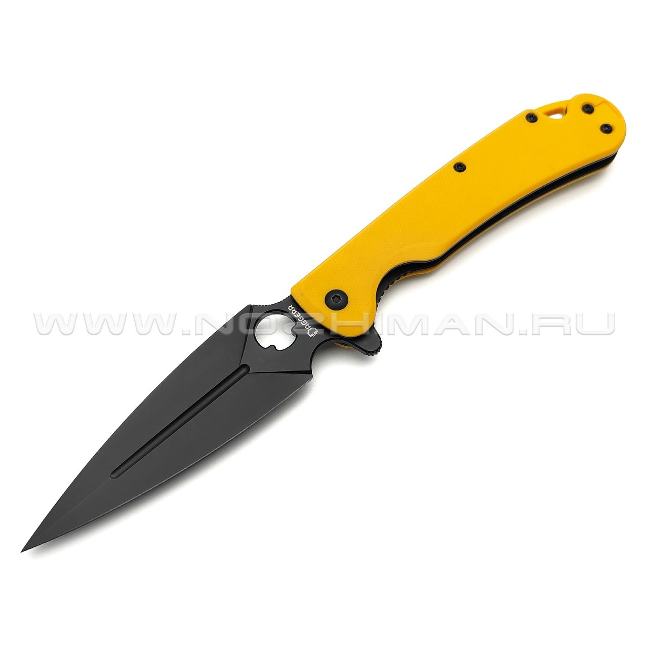 Daggerr нож Arrow Flipper Scorpion MC сталь D2 DLC, рукоять G10 yellow
