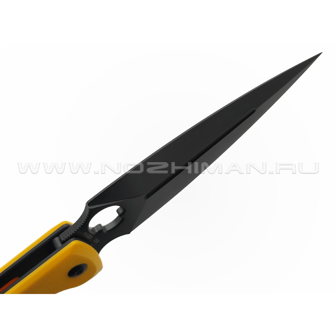 Daggerr нож Arrow Flipper Scorpion MC сталь D2 DLC, рукоять G10 yellow