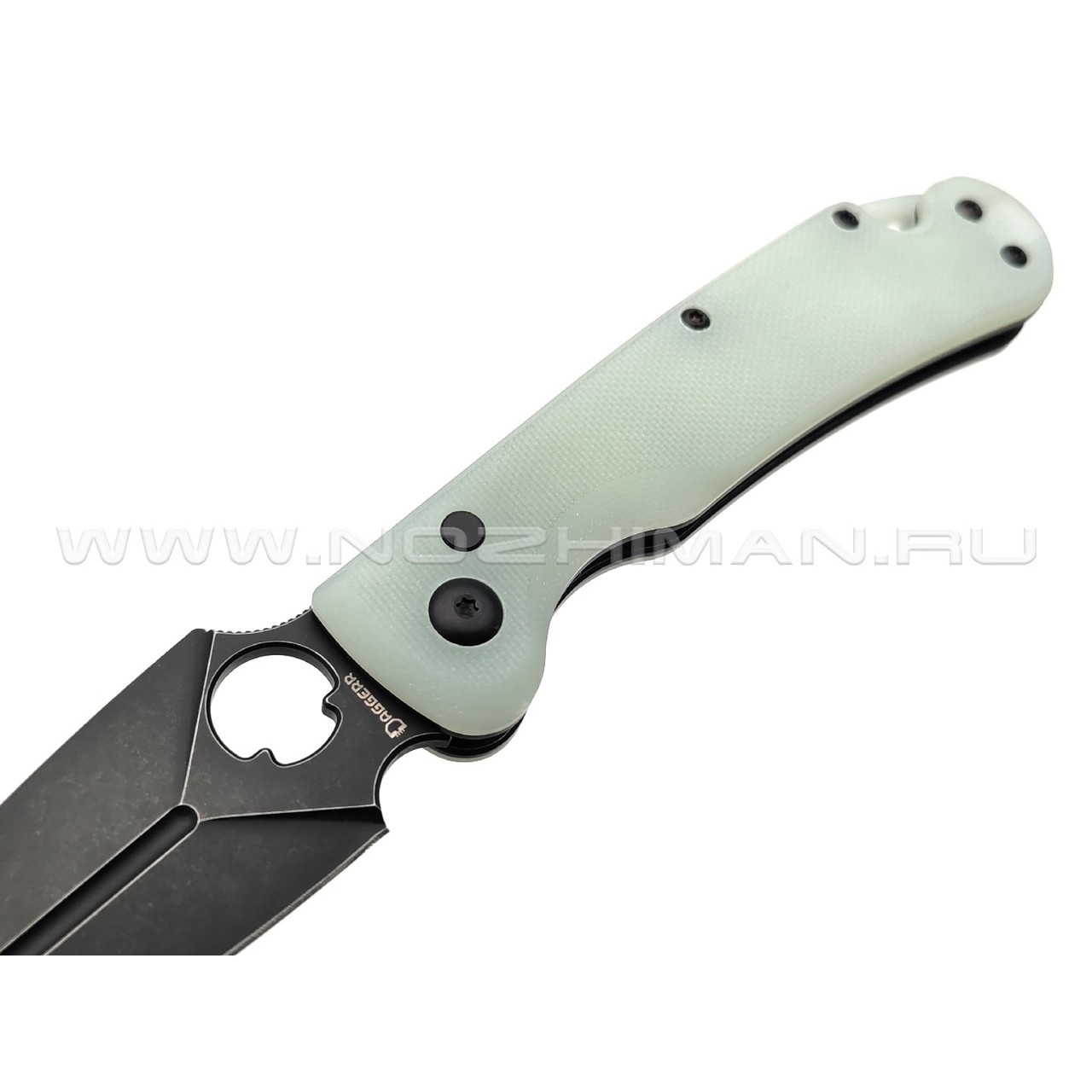 Daggerr нож Arrow Auto сталь D2 блэквош, рукоять G10 jade