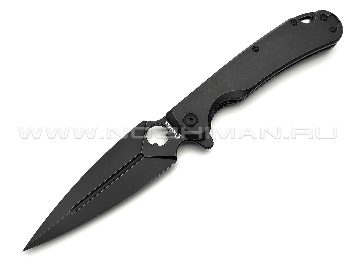 Daggerr нож Arrow Flipper frame lock all black сталь D2 blackwash, рукоять Steel blackwash