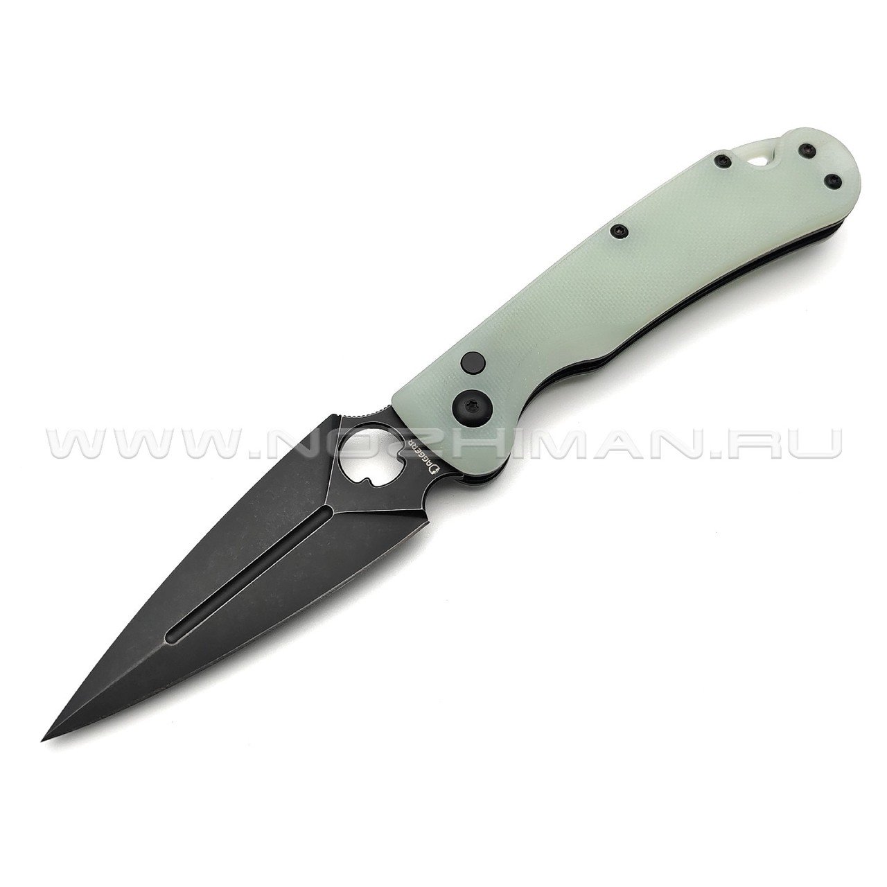 Daggerr нож Arrow Auto сталь D2 блэквош, рукоять G10 jade