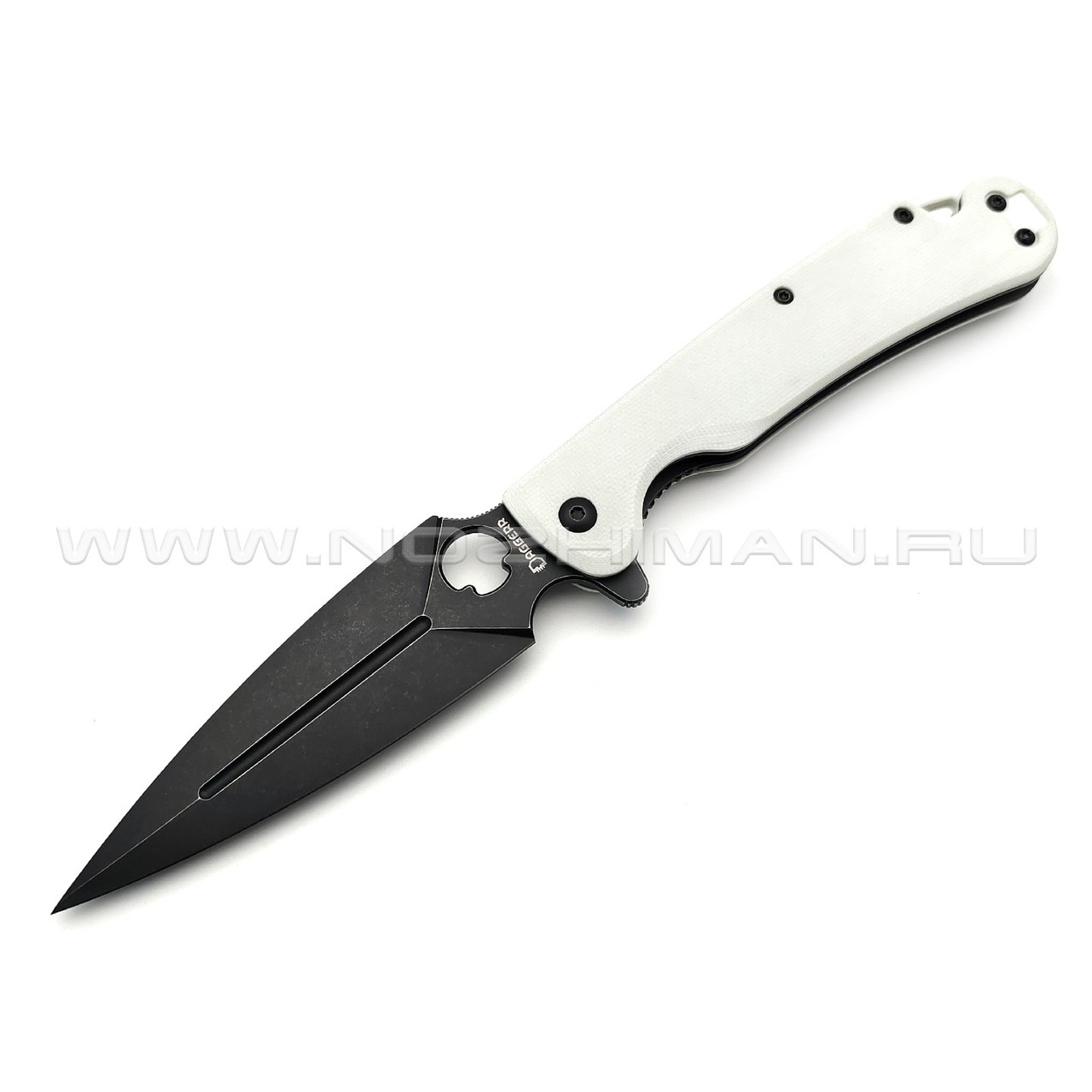 Daggerr нож Arrow Flipper Stormtrooper сталь D2 блэквош, рукоять G10 white