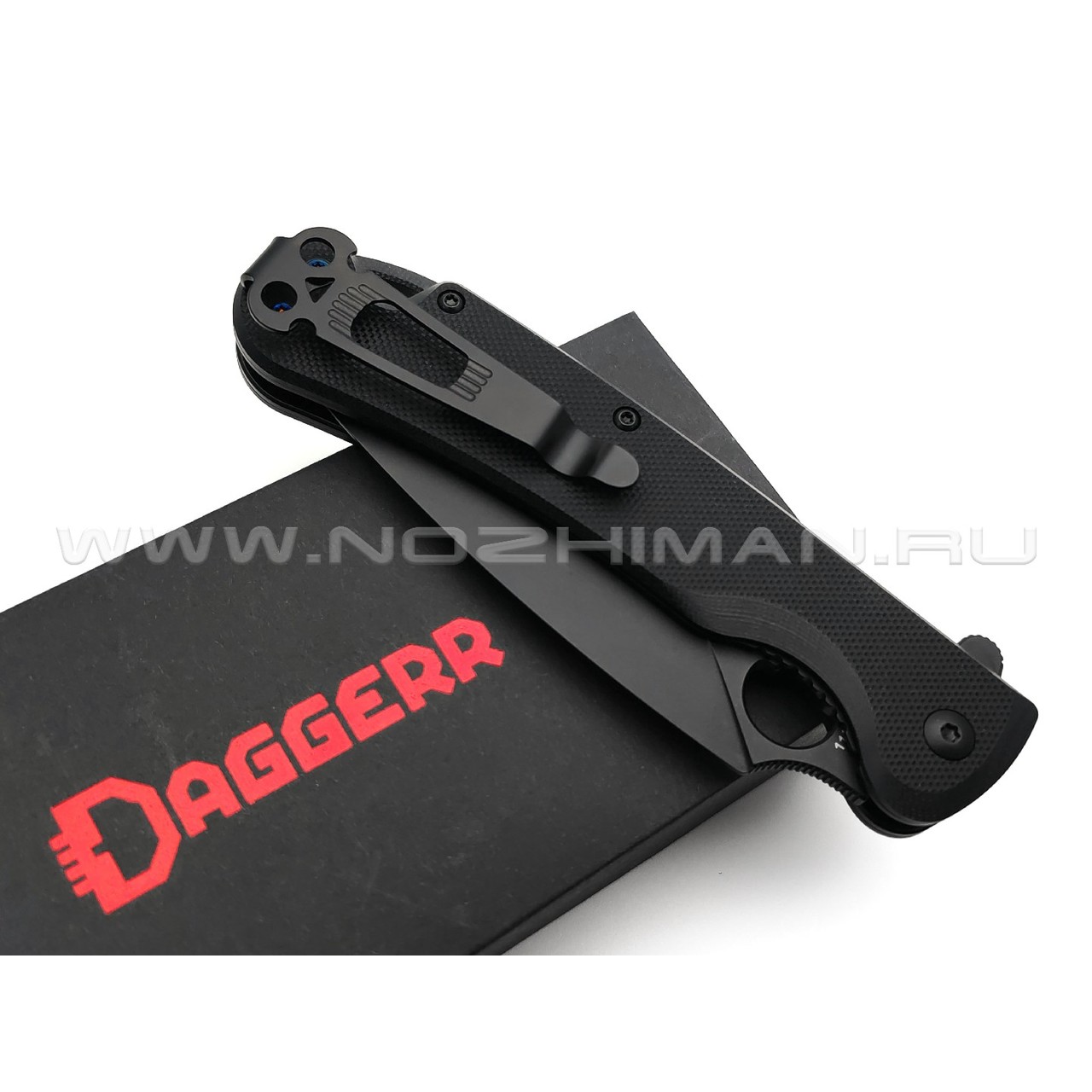 Daggerr нож Arrow Flipper All Black сталь D2 блэквош, рукоять G10 black