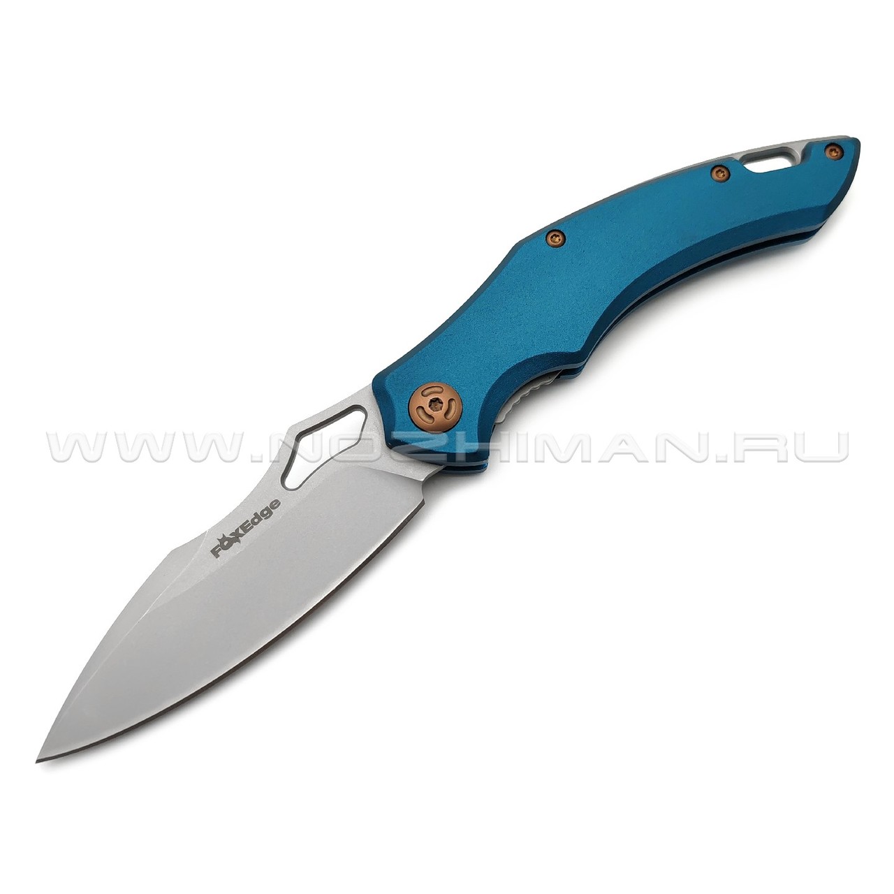 Нож Fox Edge Sparrow FE-030 сталь 9Cr13MoV, рукоять Aluminum blue