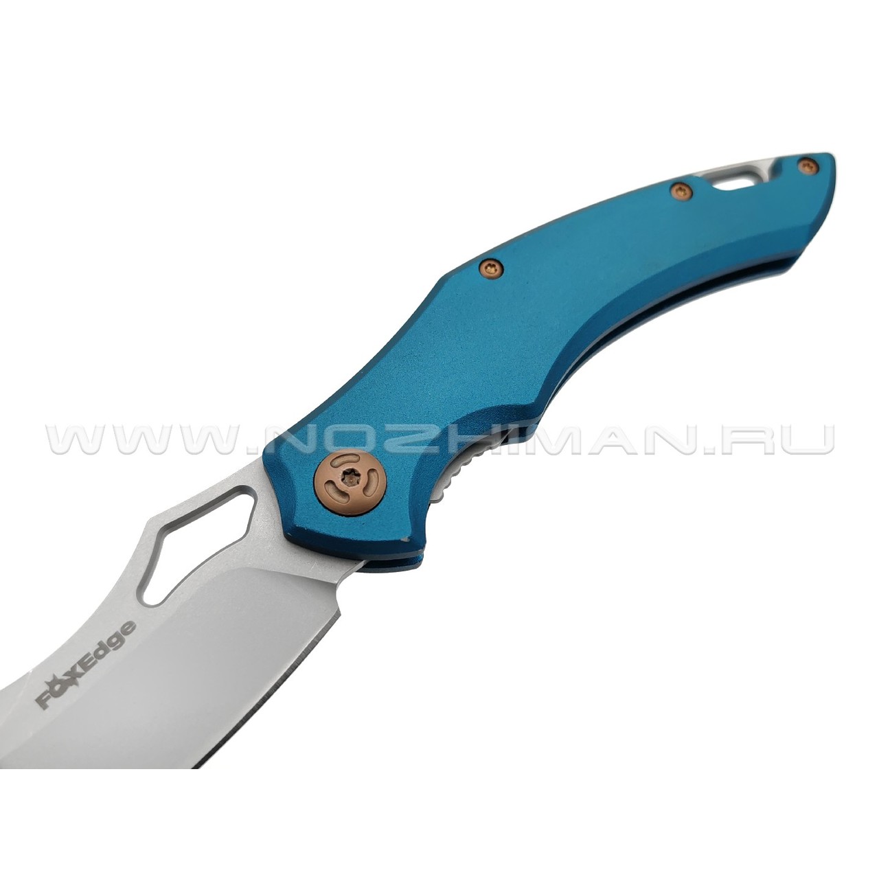 Нож Fox Edge Sparrow FE-030 сталь 9Cr13MoV, рукоять Aluminum blue