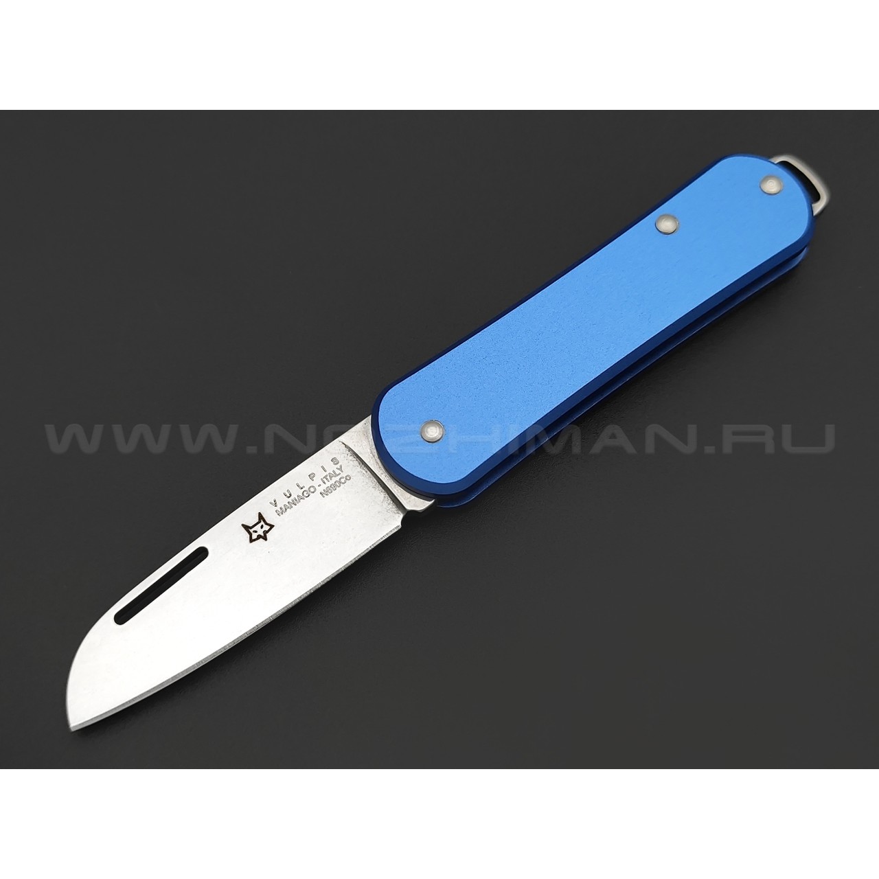 Складной нож Fox Vulpis FX-VP108 SB сталь N690, рукоять Алюминий синий