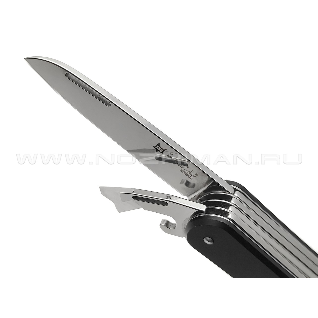 Многофункциональный нож Fox Vulpis FX-VP130-SF5 BK сталь N690, рукоять Aluminum Black