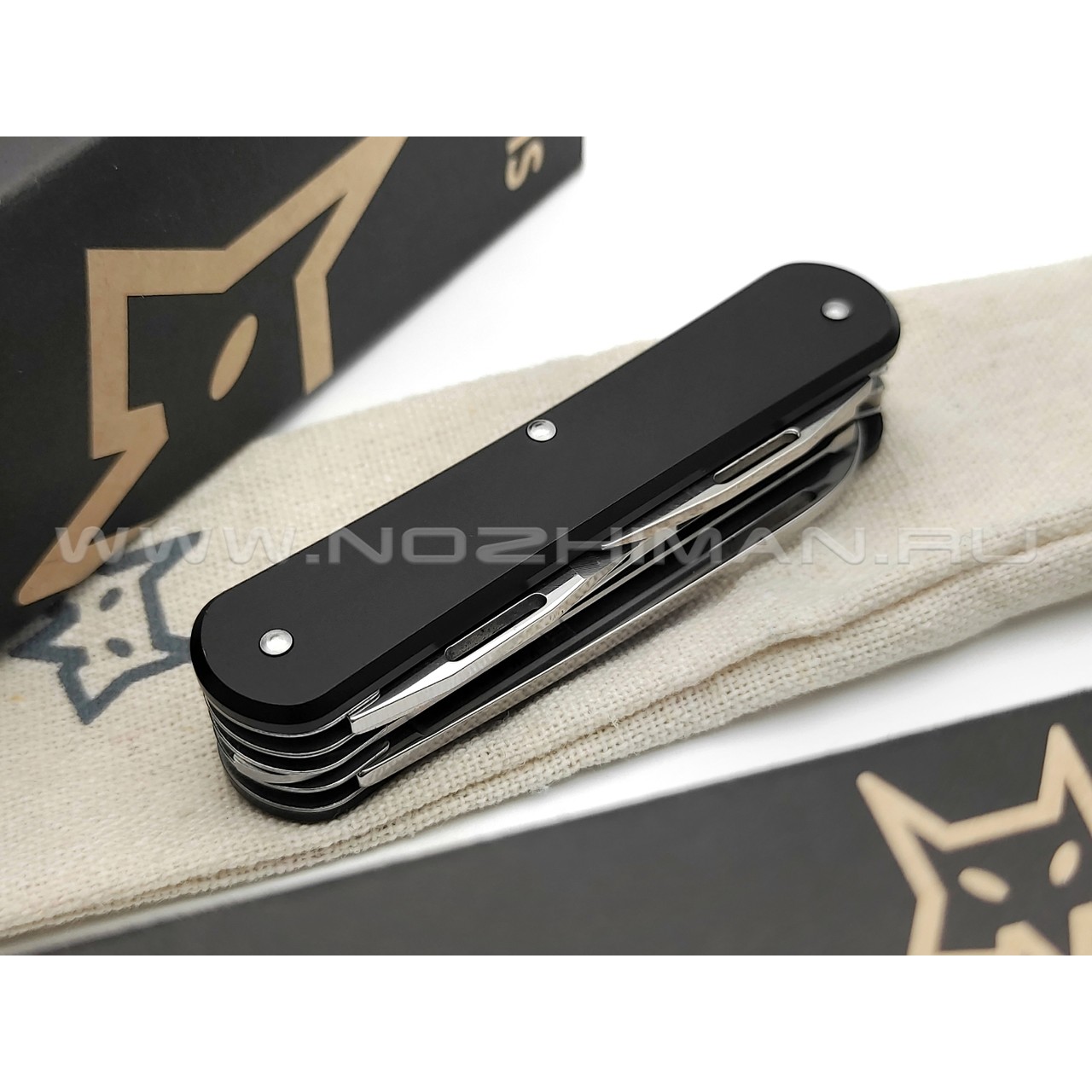 Многофункциональный нож Fox Vulpis FX-VP130-SF5 BK сталь N690, рукоять Aluminum Black