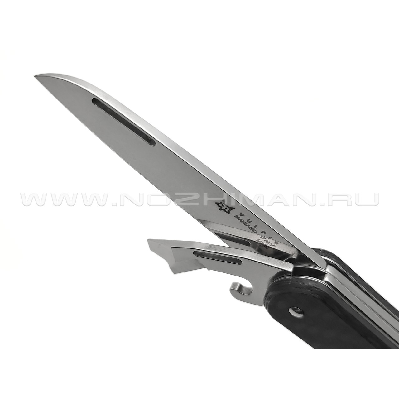 Многофункциональный нож Fox Vulpis FX-VP130-3 CF сталь M390, рукоять Carbon fiber