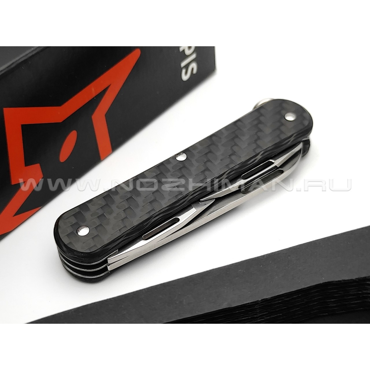 Многофункциональный нож Fox Vulpis FX-VP130-3 CF сталь M390, рукоять Carbon fiber