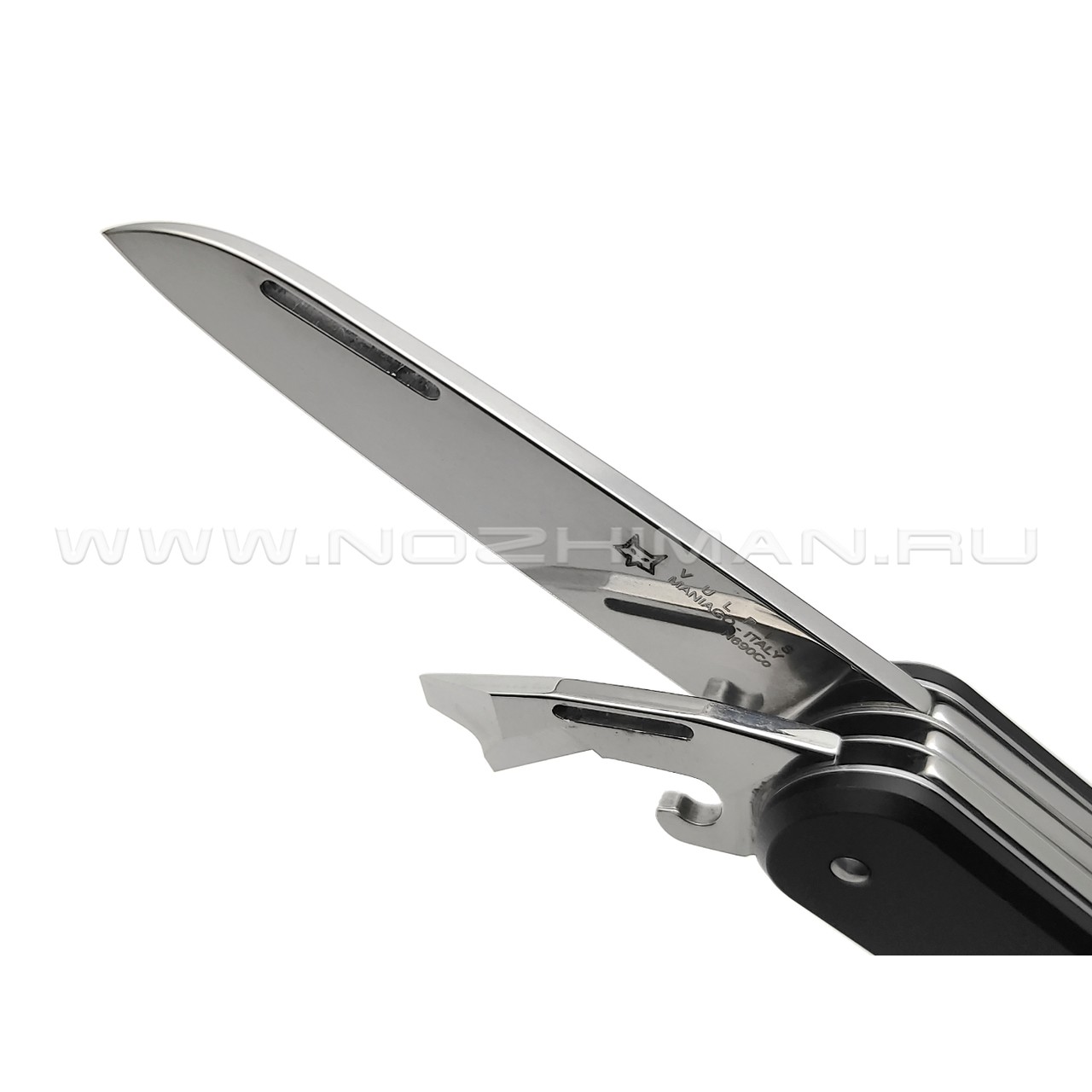 Многофункциональный нож Fox Vulpis FX-VP130-F4 BK сталь N690, рукоять Aluminum Black