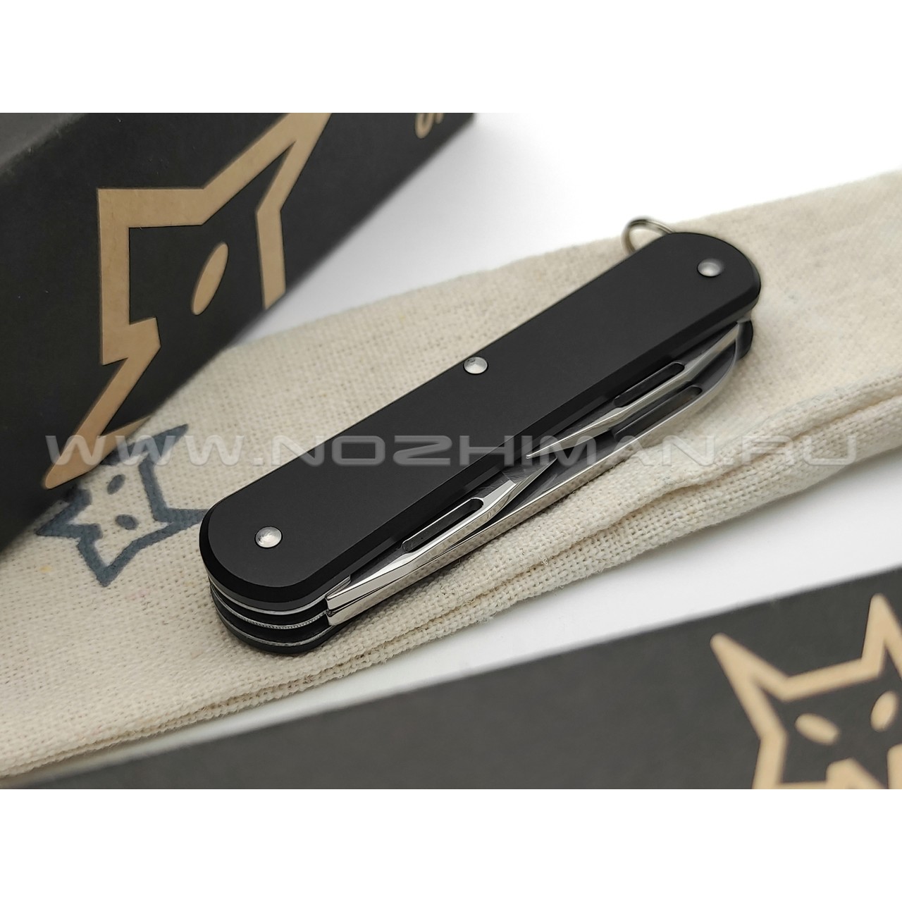 Многофункциональный нож Fox Vulpis FX-VP130-3 BK сталь N690, рукоять Aluminum Black