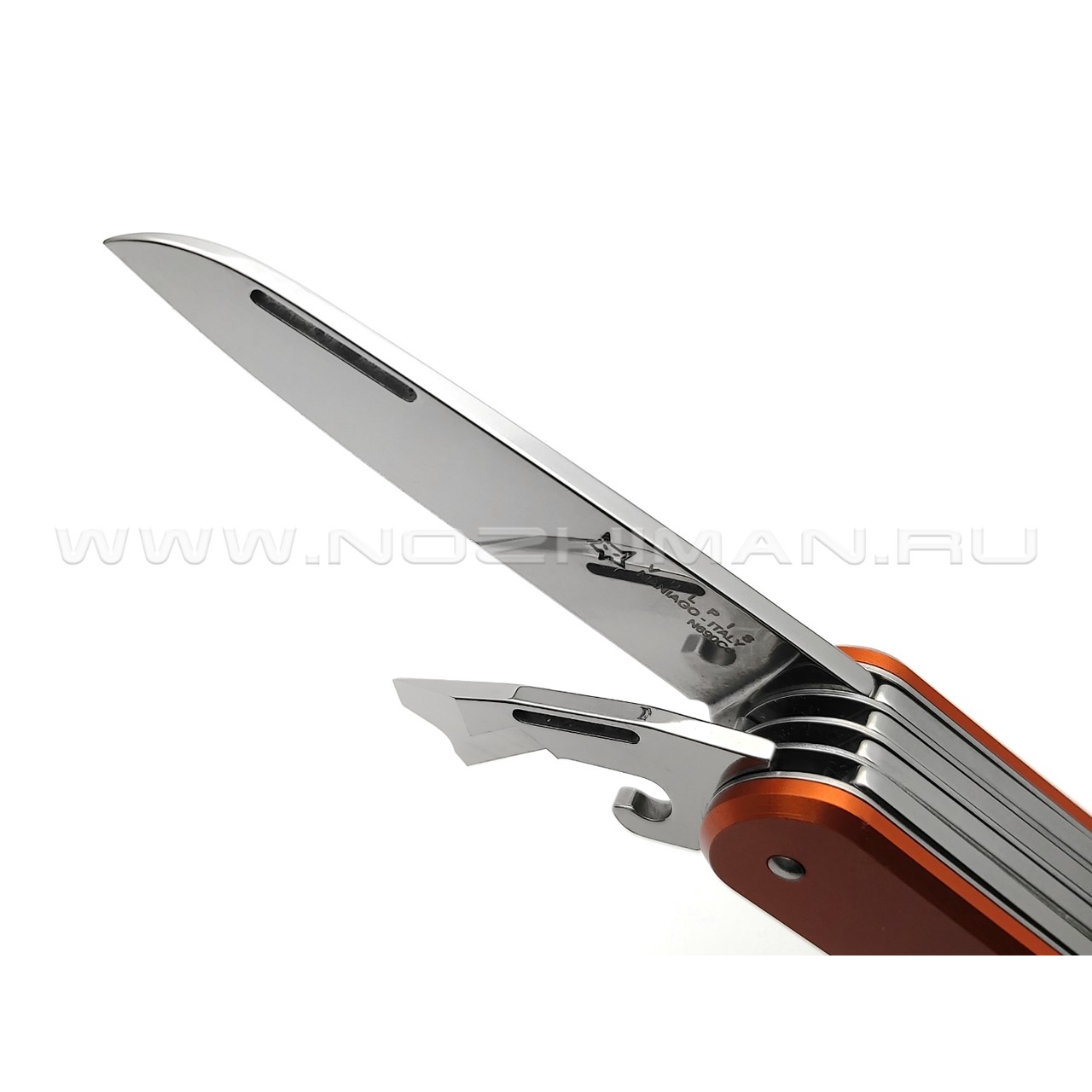 Многофункциональный нож Fox Vulpis FX-VP130-SF5 OR сталь N690, рукоять Aluminum Orange