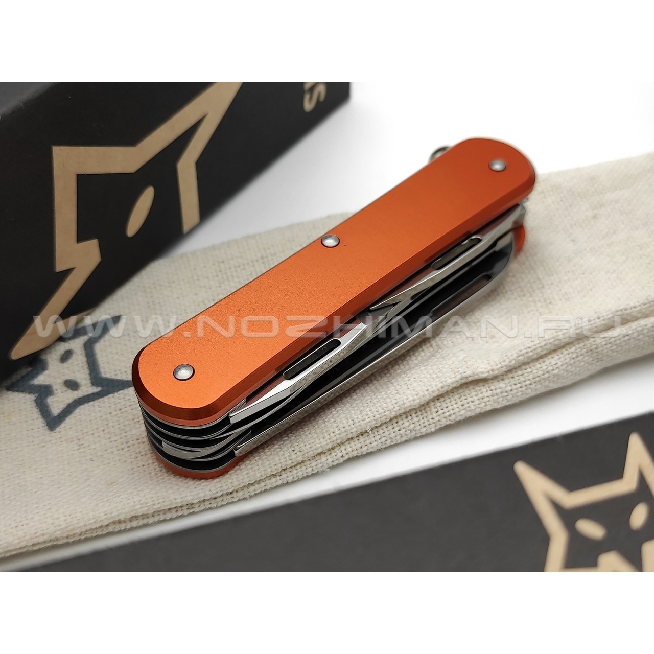 Многофункциональный нож Fox Vulpis FX-VP130-SF5 OR сталь N690, рукоять Aluminum Orange