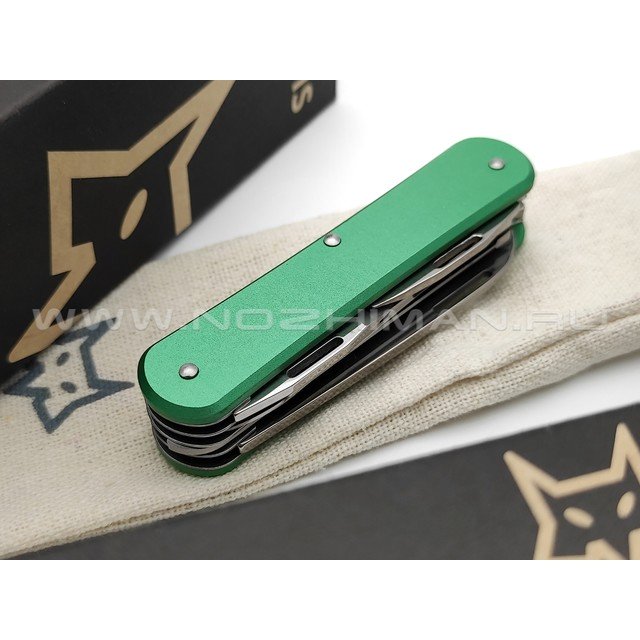 Многофункциональный нож Fox Vulpis FX-VP130-SF5 OD сталь N690, рукоять Aluminum Green