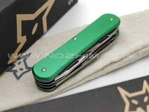 Многофункциональный нож Fox Vulpis FX-VP130-F4 OD сталь N690, рукоять Aluminum Green