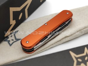 Многофункциональный нож Fox Vulpis FX-VP130-3 OR сталь N690, рукоять Aluminum Orange