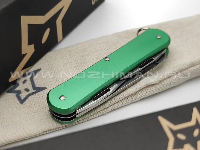 Многофункциональный нож Fox Vulpis FX-VP130-3 OD сталь N690, рукоять Aluminum Green