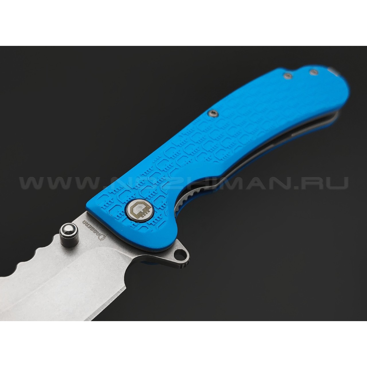 Daggerr нож Rhino Blue SW DL сталь 8Cr14MoV стоунвош, рукоять FRN blue