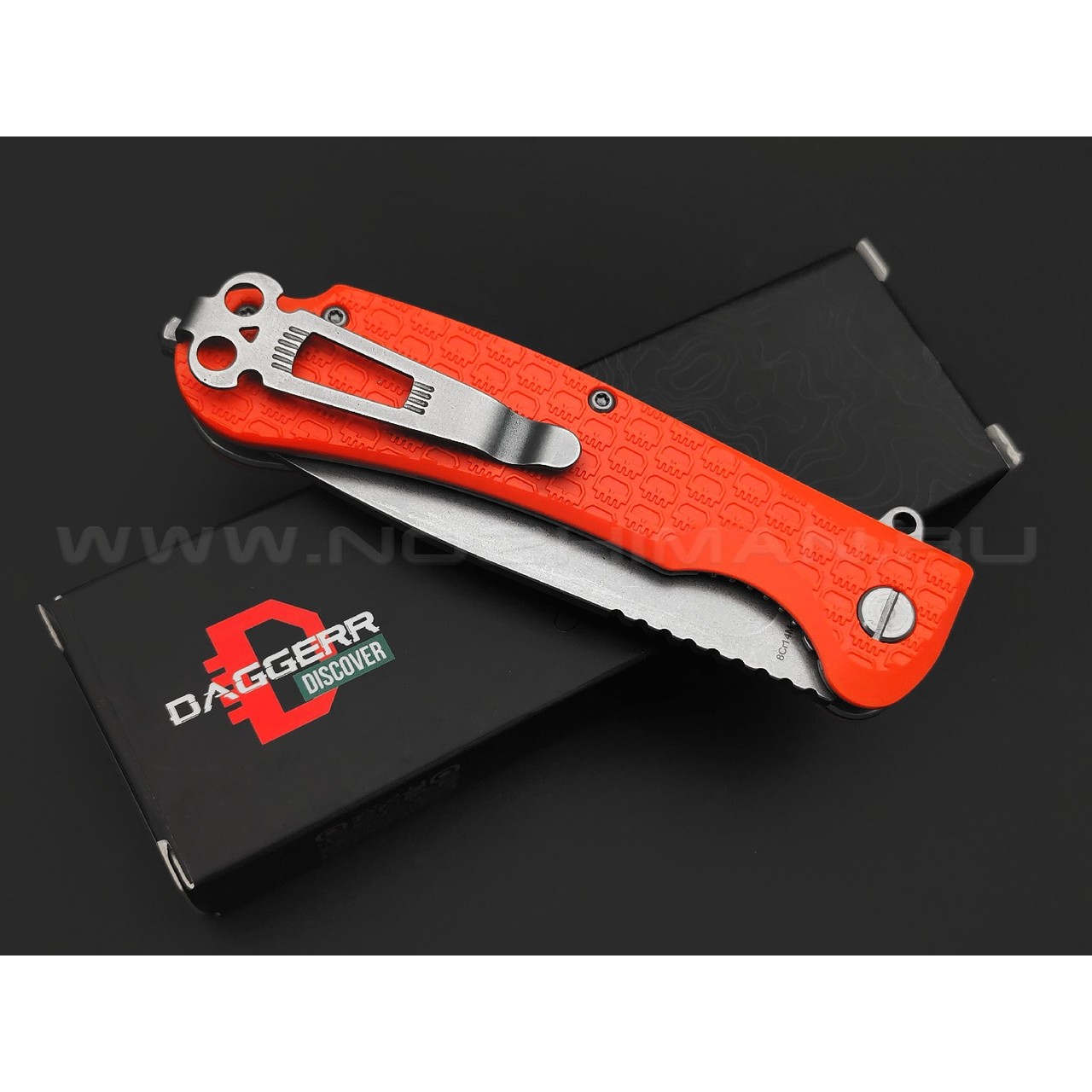 Daggerr нож Wocket Orange SW DL сталь 8Cr14MoV стоунвош, рукоять FRN orange