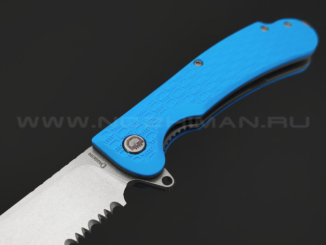 Daggerr нож Wocket Blue SW Serrated DL сталь 8Cr14MoV stonewash, рукоять FRN blue