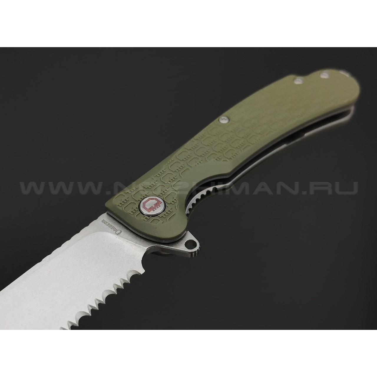 Daggerr нож Wocket Olive SW Serrated сталь 8Cr14MoV стоунвош, рукоять FRN olive