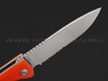 Daggerr нож Wocket Orange SW Serrated DL сталь 8Cr14MoV stonewash, рукоять FRN orange