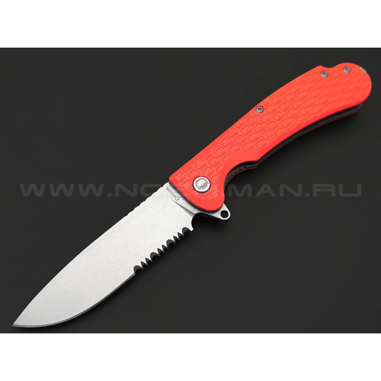 Daggerr нож Wocket Orange SW Serrated DL сталь 8Cr14MoV стоунвош, рукоять FRN orange