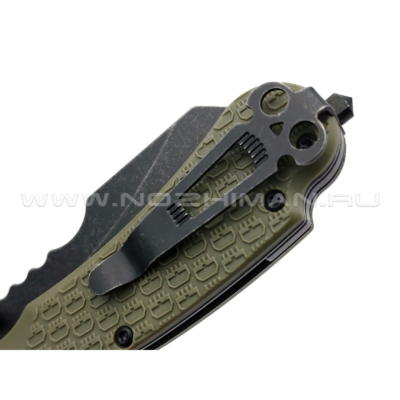 Daggerr нож Rhino Olive BW DL сталь 8Cr14MoV блэквош, рукоять FRN olive
