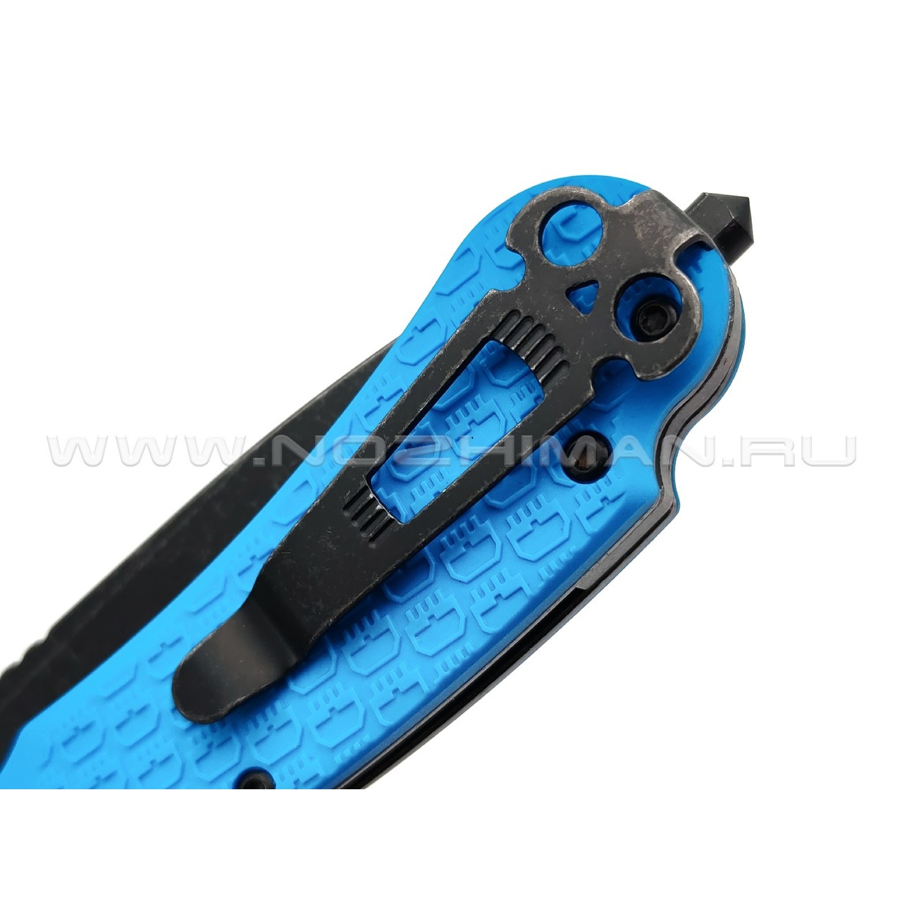 Daggerr нож Wocket Blue BW Serrated DL сталь 8Cr14MoV блэквош, рукоять FRN blue