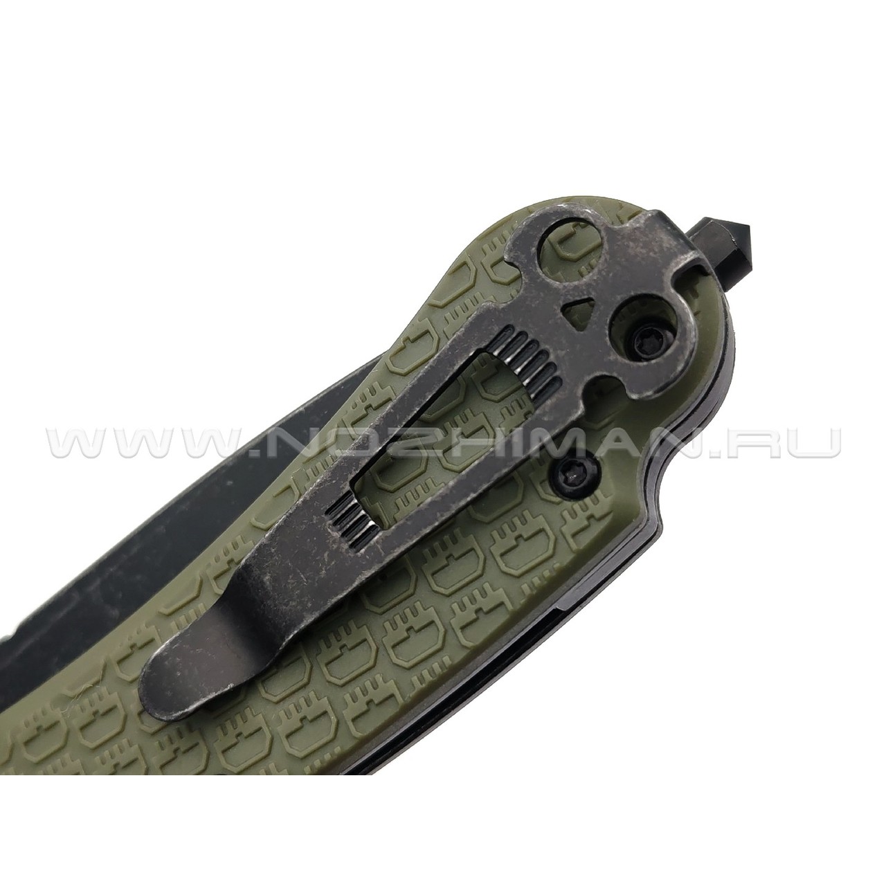Daggerr нож Wocket Olive BW Serrated сталь 8Cr14MoV блэквош, рукоять FRN olive