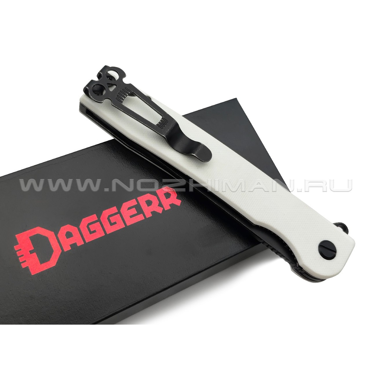 Daggerr нож Ronin 2.0 Stormtrooper сталь D2 блэквош, рукоять G10 white