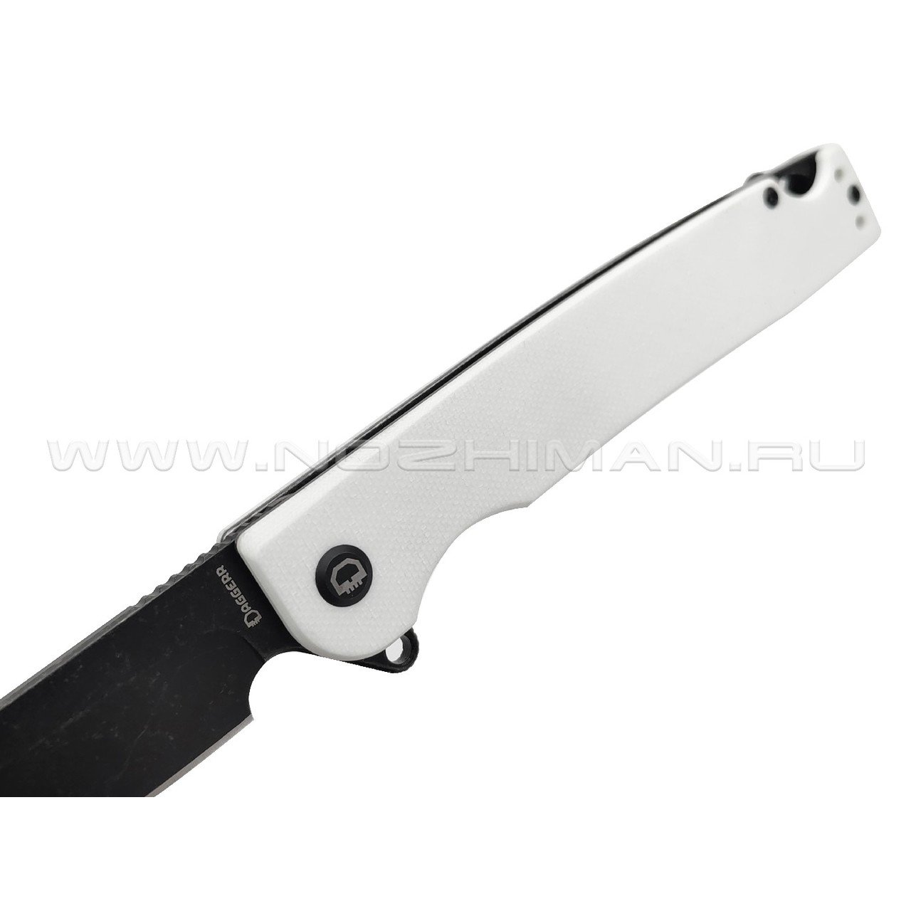 Daggerr нож Ronin 2.0 Stormtrooper сталь D2 блэквош, рукоять G10 white