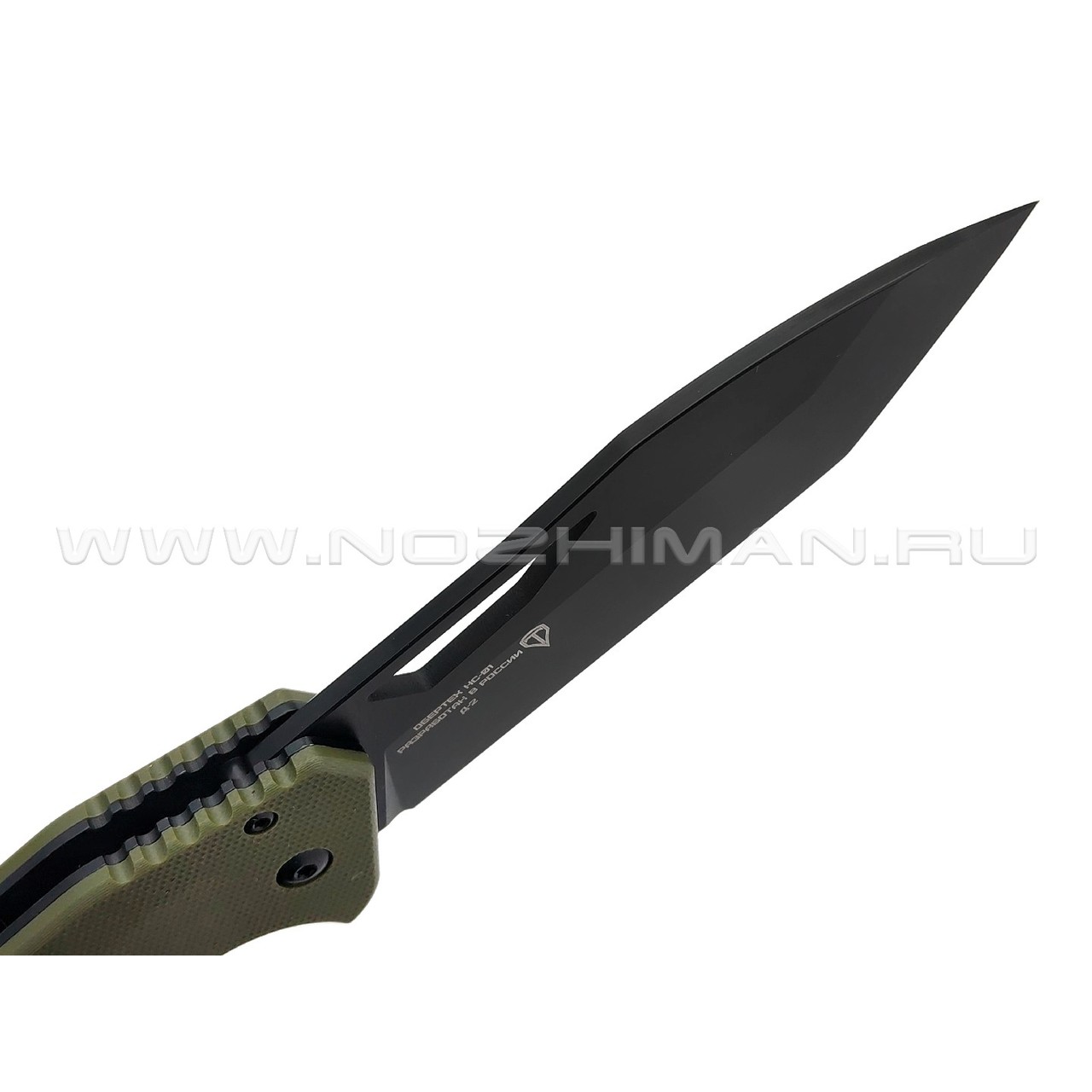 Нож Obertech НС-01 сталь D2 black Titanium nitride, рукоять G10 olive