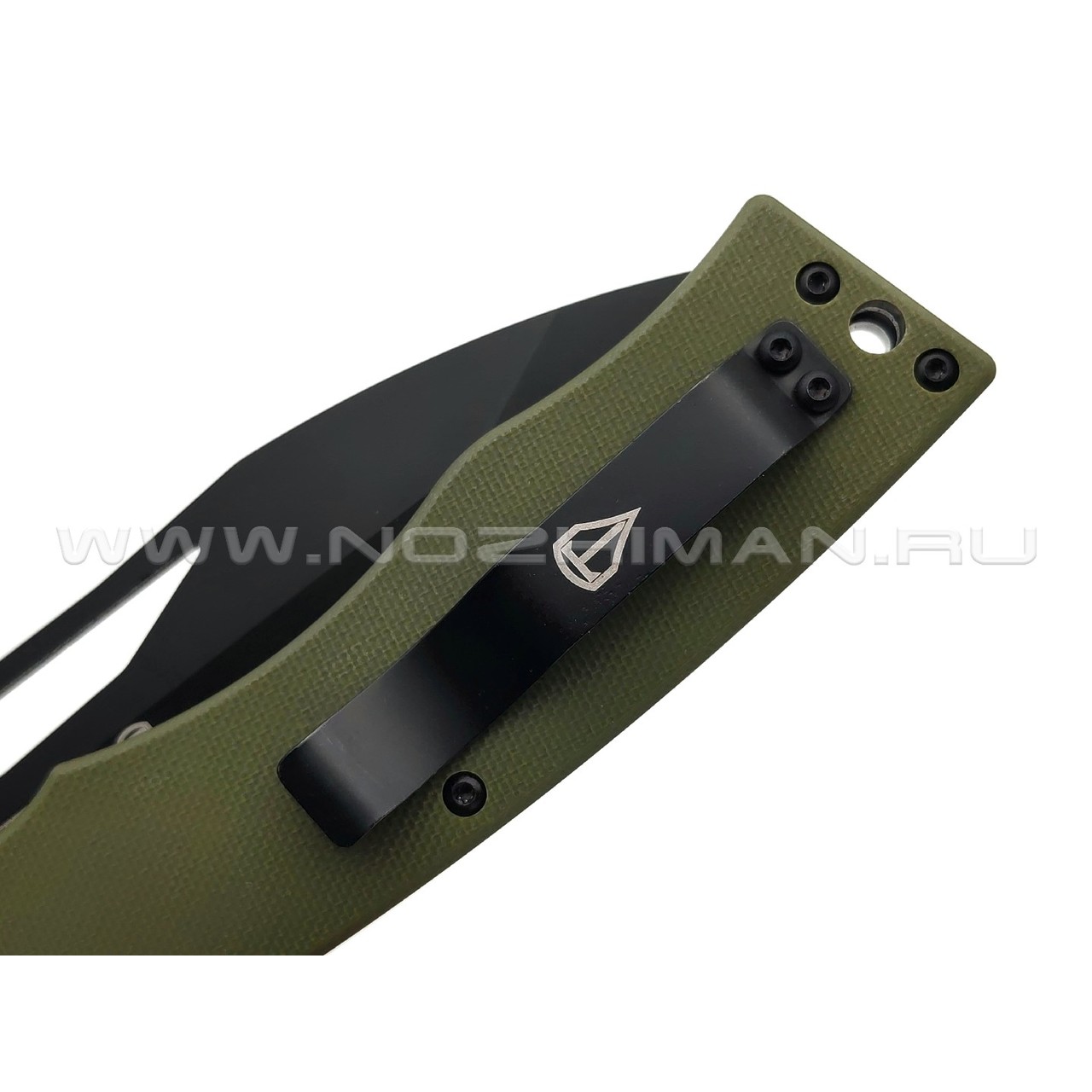 Нож Obertech НС-01 сталь D2 black Titanium nitride, рукоять G10 olive