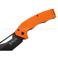 Нож Obertech НС-01 сталь D2 black Titanium nitride, рукоять G10 orange
