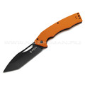 Нож Obertech НС-01 сталь D2 black Titanium nitride, рукоять G10 orange