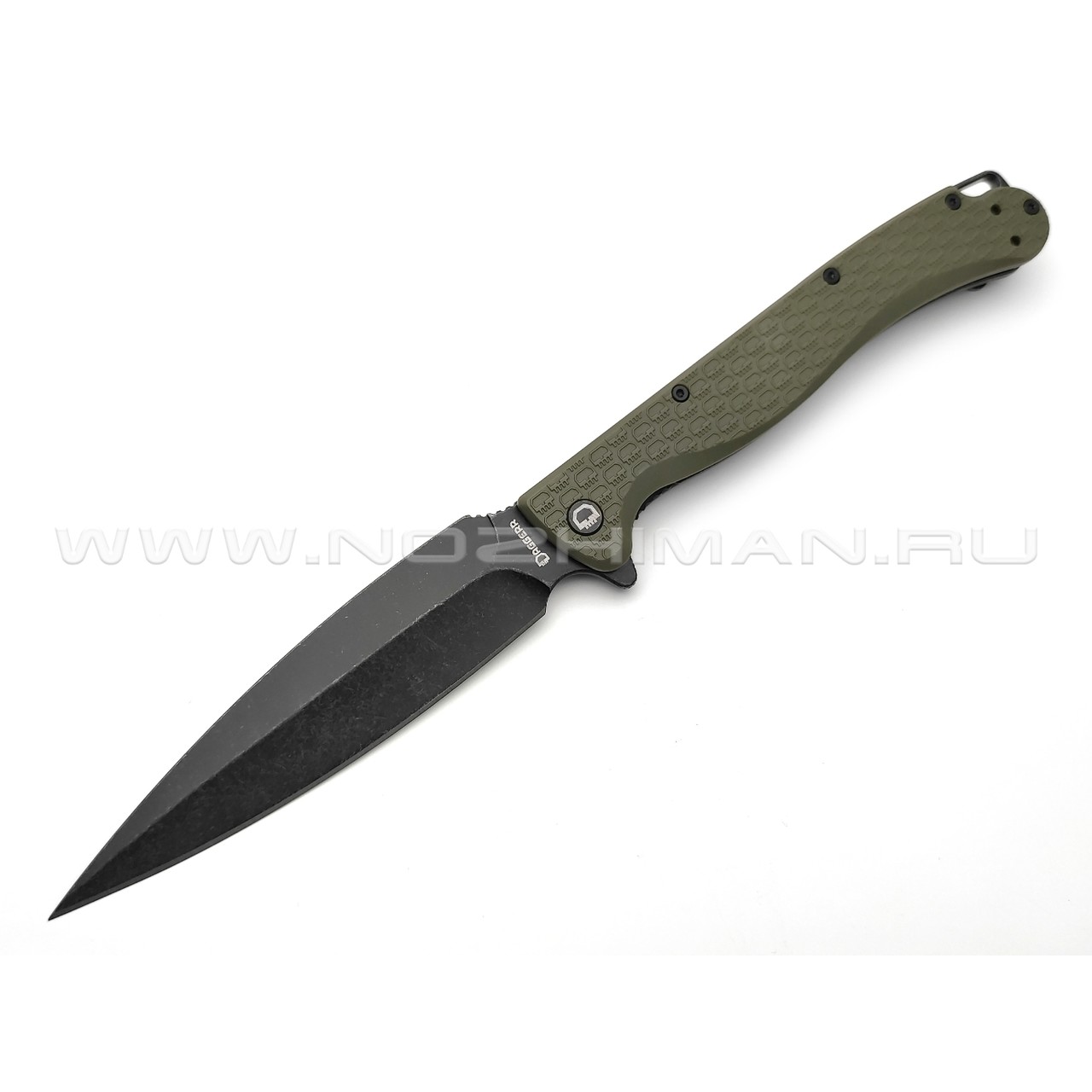 Daggerr нож Vendetta Olive BW DL сталь 8Cr14MoV блэквош, рукоять FRN olive