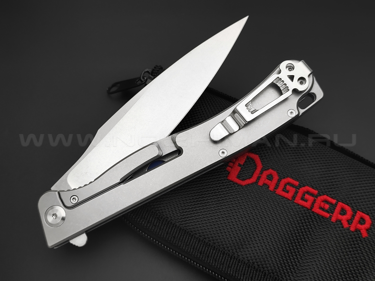 Daggerr нож Condor сталь 154СМ stonewash, рукоять G10 blue