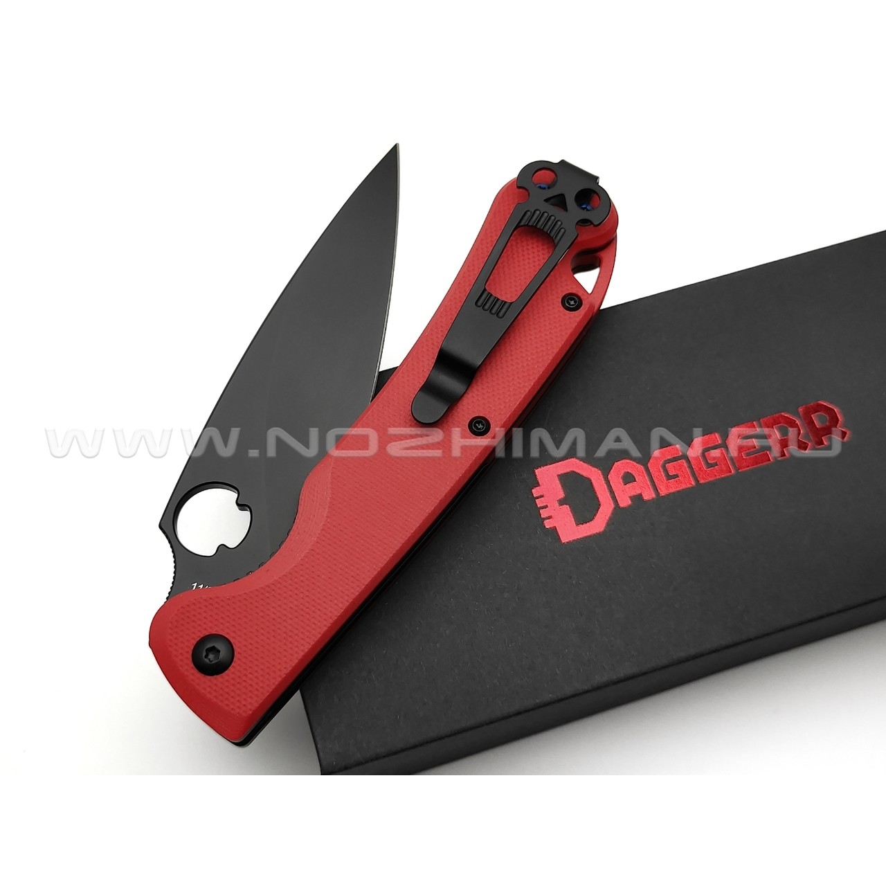 Daggerr нож Sting Red сталь D2 DLC, рукоять G10 red