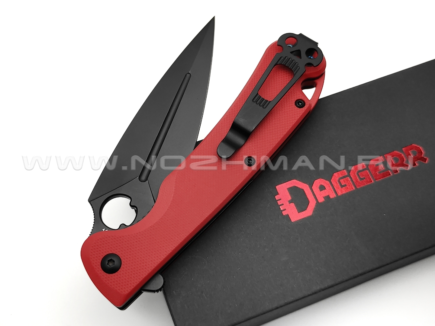 Daggerr нож Arrow Flipper сталь D2 DLC, рукоять G10 red