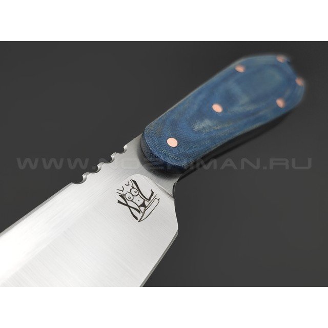 1-й Цех нож Сиськи XL сталь 440C сатин, рукоять Микарта джинс