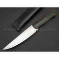 BRK нож Лоцман BX0247 спуски конвекс сталь N690 satin, рукоять Micarta jute green & bordo