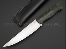 BRK нож Лоцман BX0247 сталь N690 satin, рукоять Micarta jute green & bordo