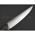 BRK нож Лоцман BX0247 спуски конвекс сталь N690 satin, рукоять Micarta jute green & bordo