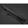 BRK нож Лоцман BX0247 спуски конвекс сталь N690 satin, рукоять Micarta jute green & bordo